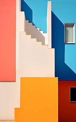 JPG 편집이미지 건축물 디자인 창문 사람없음 건물 컬러풀 디지털합성 편집실사 AI포토 AI콘텐츠 건축 컬러 CG 파일형식