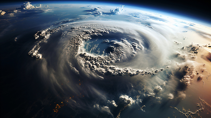 JPG 구름 편집이미지 지구 사람없음 파란색 인공위성 소용돌이 디지털합성 태풍 허리케인 편집소스 편집실사 AI컴퓨터그래픽 AI콘텐츠 자연요소 컬러 통신 회오리 자연재해 CG 파일형식