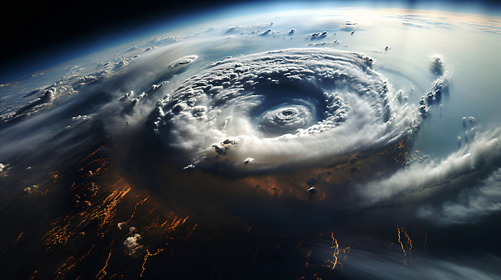 JPG 구름 편집이미지 지구 사람없음 파란색 인공위성 소용돌이 디지털합성 태풍 허리케인 편집소스 편집실사 AI컴퓨터그래픽 AI콘텐츠 자연요소 컬러 통신 회오리 자연재해 CG 파일형식