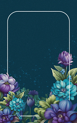 PSD 꽃 잎 일러스트 프레임 사람없음 반짝임 청록색 카피스페이스 국내일러스트 식물 컬러 모션 공백 파일형식