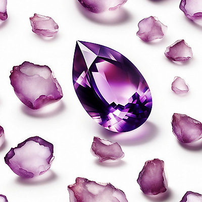 JPG 편집이미지 사람없음 빛 반짝임 보라색 물방울무늬 광석 보석 디지털합성 오브젝트 2월 자수정 탄생석 편집소스 편집실사 AI포토 AI콘텐츠 컬러 무늬 모션 날짜 CG 파일형식