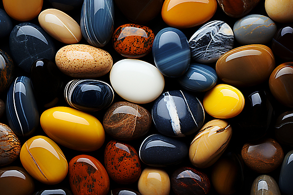 JPG 편집이미지 백그라운드 패턴 사람없음 컬러풀 조약돌 광택 많음 편집실사 AI포토 AI콘텐츠 컬러 컨셉 무늬 돌_바위 CG 파일형식