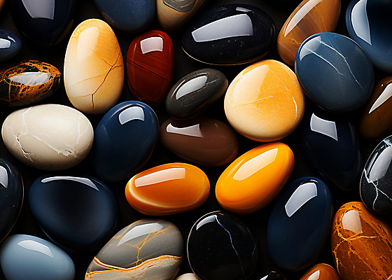 JPG 편집이미지 백그라운드 패턴 사람없음 컬러풀 조약돌 광택 많음 편집실사 AI포토 AI콘텐츠 컬러 컨셉 무늬 돌_바위 CG 파일형식