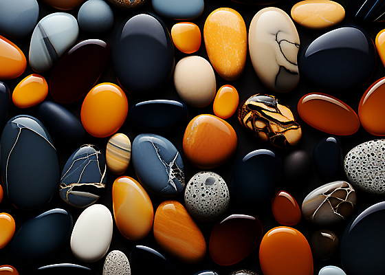 JPG 편집이미지 백그라운드 패턴 사람없음 컬러풀 조약돌 광택 많음 편집실사 AI포토 AI콘텐츠 컬러 컨셉 무늬 돌_바위 CG 파일형식