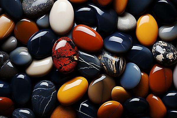 JPG 편집이미지 백그라운드 패턴 사람없음 컬러풀 조약돌 광택 많음 편집실사 AI포토 AI콘텐츠 컬러 컨셉 무늬 돌_바위 CG 파일형식