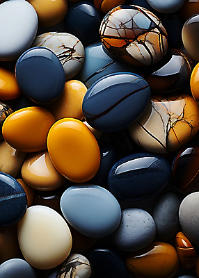 JPG 편집이미지 백그라운드 패턴 사람없음 컬러풀 조약돌 광택 많음 편집실사 AI포토 AI콘텐츠 컬러 컨셉 무늬 돌_바위 CG 파일형식