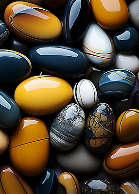 JPG 편집이미지 백그라운드 패턴 사람없음 컬러풀 조약돌 광택 많음 편집실사 AI포토 AI콘텐츠 컬러 컨셉 무늬 돌_바위 CG 파일형식