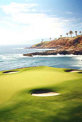 JPG 구름 편집이미지 바다 골프장 자연 필드 하늘 풍경 사람없음 야자수 벙커 코스 구덩이 벙커홀 편집실사 AI포토 AI콘텐츠 자연요소 나무 골프 스포츠시설 CG 생태계 파일형식