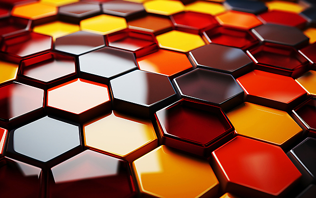 JPG 편집이미지 사람없음 3D 주황색 디지털합성 육각형 편집소스 허니콤 이미지편집 편집3D AI컴퓨터그래픽 AI콘텐츠 모양 도형 컬러 파일형식