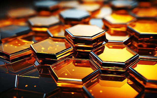 JPG 편집이미지 사람없음 3D 검은색 주황색 디지털합성 육각형 편집소스 허니콤 이미지편집 편집3D AI컴퓨터그래픽 AI콘텐츠 모양 도형 컬러 파일형식