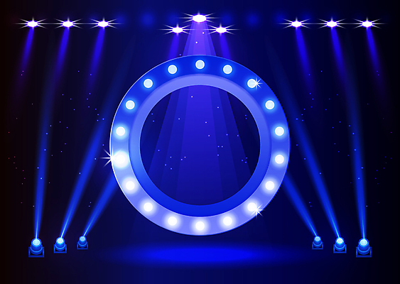 백그라운드 일러스트 조명 사람없음 파란색 빛 반짝임 무대 원형 그라데이션 국내일러스트 AI파일 도형 컬러 모션 파일형식 벡터