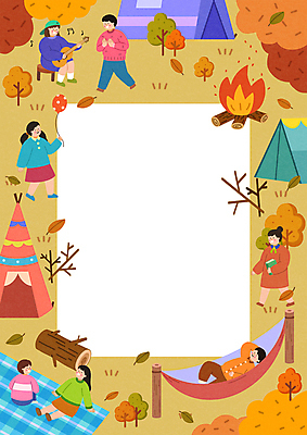 PSD 여자 남자 낙엽 의자 일러스트 단풍나무 프레임 텐트 들기 앉기 소녀 소년 여러명 성인 책 눕기 가을 나뭇가지 기타 잡기 모닥불 박수 돗자리 풍선 해먹 카피스페이스 국내일러스트 나무 계절 어린이 가구 다수 단풍 잎 모션 불 현악기 캠핑도구 사람 손짓 공백 침대 파일형식