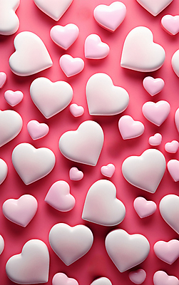 JPG 편집이미지 분홍색 발렌타인데이 사랑 사람없음 그래픽 빨간색 하트 편집실사 AI포토 AI콘텐츠 모양 감정 컬러 데이이벤트 CG 파일형식