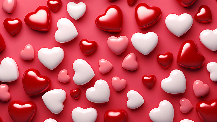 JPG 편집이미지 분홍색 발렌타인데이 사랑 사람없음 그래픽 빨간색 하트 편집실사 AI포토 AI콘텐츠 모양 감정 컬러 데이이벤트 CG 파일형식