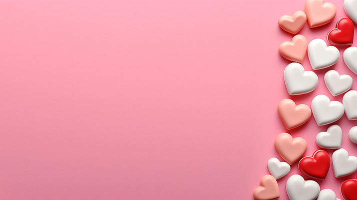 JPG 편집이미지 분홍색 발렌타인데이 사랑 사람없음 그래픽 하트 카피스페이스 편집실사 AI포토 AI콘텐츠 모양 감정 컬러 데이이벤트 공백 CG 파일형식