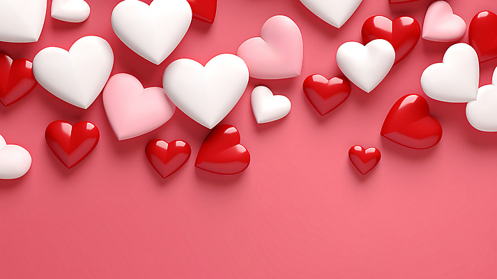 JPG 편집이미지 분홍색 발렌타인데이 사랑 사람없음 그래픽 빨간색 하트 편집실사 AI포토 AI콘텐츠 모양 감정 컬러 데이이벤트 CG 파일형식