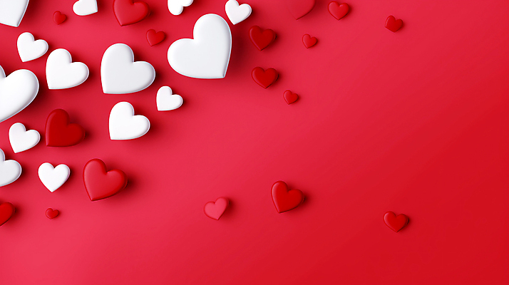 JPG 편집이미지 발렌타인데이 사랑 사람없음 그래픽 빨간색 하트 카피스페이스 편집실사 AI포토 AI콘텐츠 모양 감정 컬러 데이이벤트 공백 CG 파일형식