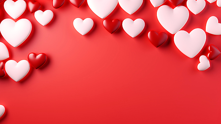 JPG 편집이미지 발렌타인데이 사랑 사람없음 그래픽 빨간색 하트 카피스페이스 편집실사 AI포토 AI콘텐츠 모양 감정 컬러 데이이벤트 공백 CG 파일형식