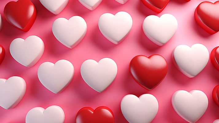 JPG 편집이미지 분홍색 발렌타인데이 사랑 사람없음 그래픽 빨간색 하트 편집실사 AI포토 AI콘텐츠 모양 감정 컬러 데이이벤트 CG 파일형식