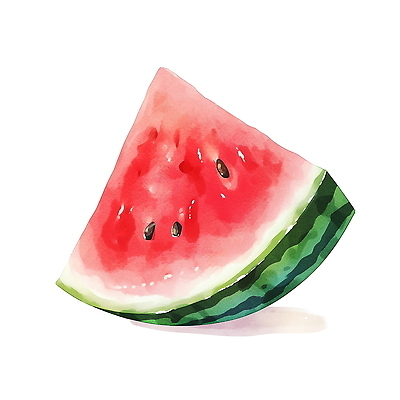 JPG 무료이미지 과일 일러스트 여름음식 수채화 수박 사람없음 빨간색 여름 오브젝트 수박조각 국내일러스트 AI일러스트 AI콘텐츠 계절 음식 컬러 조각 파일형식 여름_계절