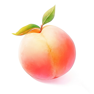 JPG 분홍색 과일 일러스트 나뭇잎 여름음식 수채화 사람없음 여름 오브젝트 복숭아 국내일러스트 AI일러스트 AI콘텐츠 계절 음식 컬러 잎 파일형식 여름_계절