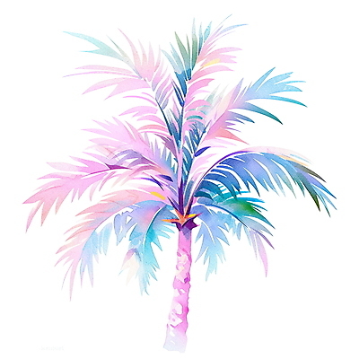 JPG 분홍색 일러스트 수채화 사람없음 여름 야자수 보테니컬아트 트로피컬아트 국내일러스트 AI일러스트 AI콘텐츠 나무 계절 컬러 그림 파일형식