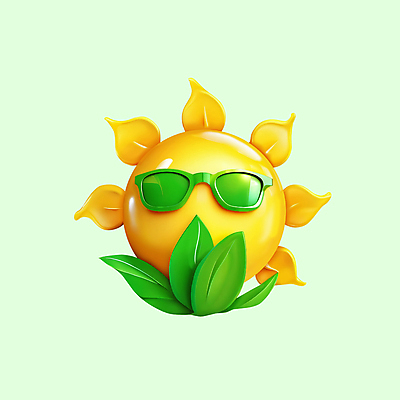 PSD 아이콘 나뭇잎 사람없음 초록색 3D아이콘 선글라스 태양 노란색 3D 자연보호 환경 에너지 디지털합성 에코 친환경 자연요소 안경 컬러 잎 자연 보호 파일형식