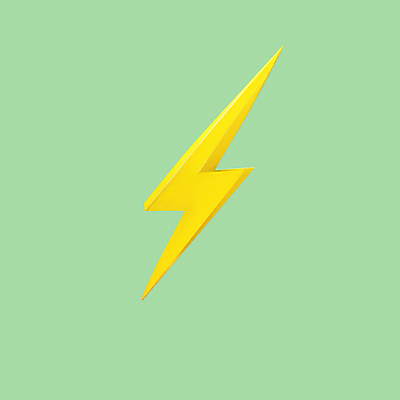 PSD 아이콘 사람없음 3D아이콘 노란색 3D 자연보호 환경 에너지 전기에너지 번개 디지털합성 에코 친환경 번개모양 모양 컬러 자연 날씨 보호 파일형식
