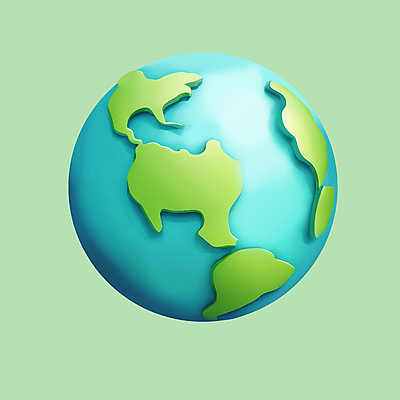 PSD 아이콘 지구 사람없음 초록색 파란색 3D아이콘 3D 자연보호 환경 디지털합성 에코 친환경 컬러 자연 보호 파일형식