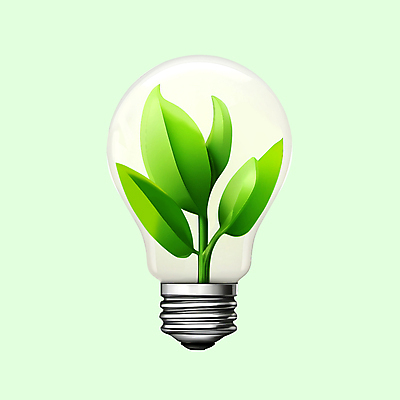 PSD 식물 아이콘 전구 나뭇잎 사람없음 초록색 3D아이콘 3D 자연보호 환경 에너지 디지털합성 에코 친환경 컬러 잎 자연 보호 파일형식