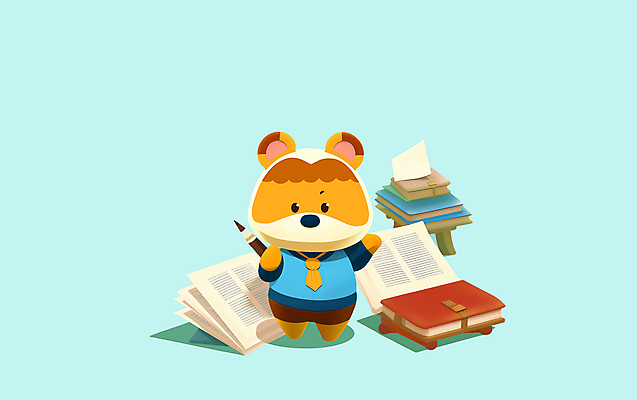 JPG 교육 동물캐릭터 일러스트 곰 들기 사람없음 책 학습 연필 손들기 문서 열심 일러캐릭터 AI일러스트 AI콘텐츠 동물 캐릭터 포유류 모션 학용품 필기구 파일형식