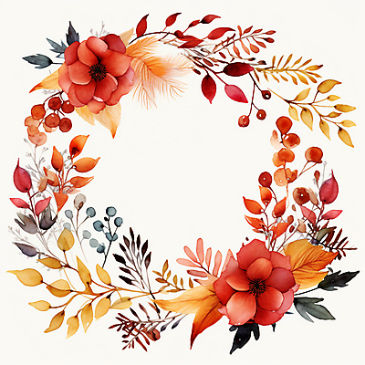 JPG 꽃 잎 일러스트 수채화 사람없음 디지털합성 카피스페이스 편집소스 국내일러스트 AI일러스트 AI콘텐츠 식물 공백 파일형식