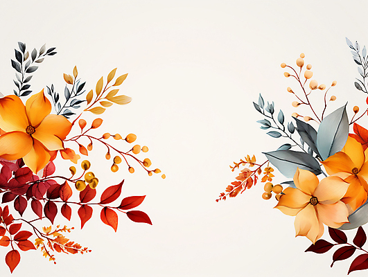 JPG 꽃 잎 일러스트 수채화 사람없음 디지털합성 카피스페이스 편집소스 국내일러스트 AI일러스트 AI콘텐츠 식물 공백 파일형식