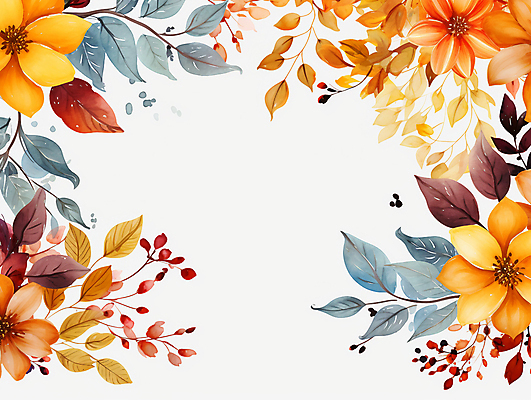 JPG 꽃 잎 일러스트 수채화 사람없음 디지털합성 카피스페이스 편집소스 국내일러스트 AI일러스트 AI콘텐츠 식물 공백 파일형식