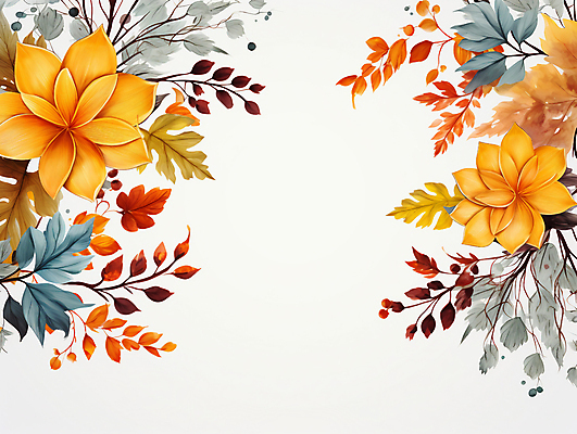 JPG 꽃 잎 일러스트 수채화 사람없음 디지털합성 카피스페이스 편집소스 국내일러스트 AI일러스트 AI콘텐츠 식물 공백 파일형식