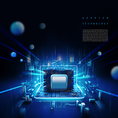 PSD 편집이미지 미래 사람없음 파란색 빛 과학기술 하이테크 컴퓨터부품 양자컴퓨터 이미지편집 컬러 컨셉 기술 컴퓨터 부속품 파일형식