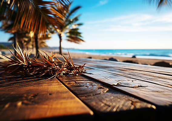 JPG 편집이미지 하늘 풍경 해변 사람없음 여름 야자수 풀 열대식물 디지털합성 나무탁자 블러효과 편집소스 편집실사 AI포토 AI콘텐츠 나무 식물 계절 바다 탁자 CG 블러 파일형식 효과