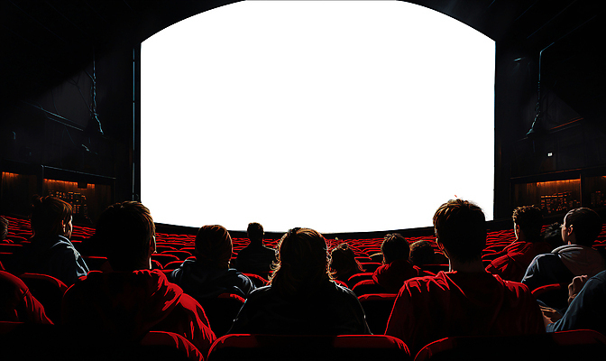 PSD 편집이미지 여자 남자 의자 앉기 여러명 상반신 성인 빛 스크린 군중 영화관 극장 디지털합성 역광 영화감상 성인만 카피스페이스 이미지편집 가구 다수 모션 사람 공백 감상 영화 파일형식