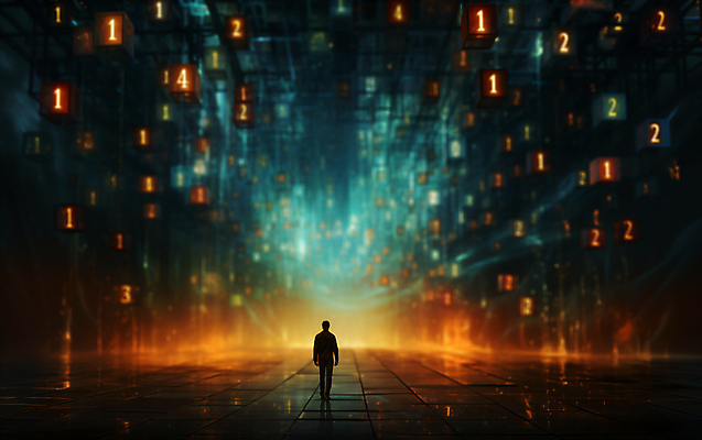 JPG 전신 편집이미지 남자 한명 서기 성인 빛 숫자 디지털 어둠 공간 사이버 디지털합성 보안 해킹 해커 블러효과 정보보호 정보수집 성인남자한명만 편집소스 편집실사 AI컴퓨터그래픽 AI콘텐츠 문자 1 모션 안전 사람 범죄 보호 수집 CG 블러 남자한명만 성인남자만 파일형식 효과