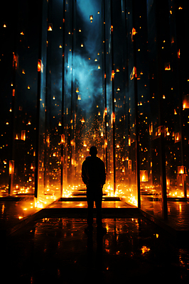 JPG 전신 구름 편집이미지 남자 한명 성인 빛 반짝임 디지털 어둠 공간 기둥 사이버 디지털합성 보안 해킹 해커 정보보호 정보수집 성인남자한명만 편집소스 편집실사 AI컴퓨터그래픽 AI콘텐츠 자연요소 1 건축 모션 안전 사람 범죄 보호 수집 CG 남자한명만 성인남자만 파일형식