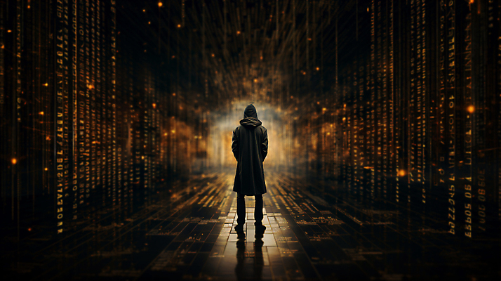 JPG 전신 편집이미지 남자 한명 서기 성인 빛 디지털 어둠 공간 코드 사이버 디지털합성 보안 해킹 해커 이진법 정보보호 정보수집 성인남자한명만 편집소스 편집실사 AI컴퓨터그래픽 AI콘텐츠 1 모션 안전 사람 수학 범죄 보호 수집 CG 남자한명만 성인남자만 파일형식