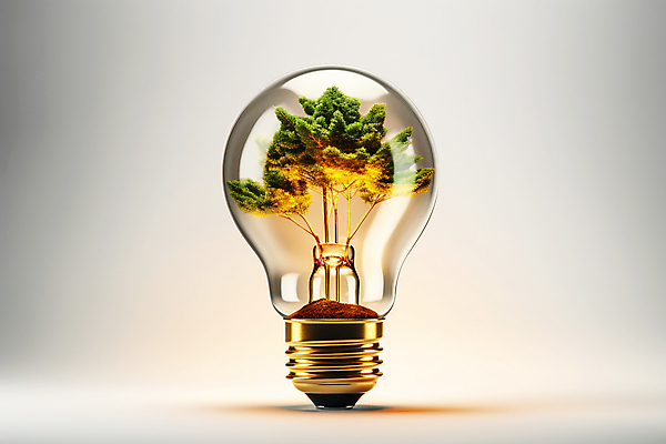 JPG 나무 편집이미지 생각 전구 조명 아이디어 사람없음 빛 흙 편집실사 AI컴퓨터그래픽 AI콘텐츠 식물 컨셉 CG 파일형식