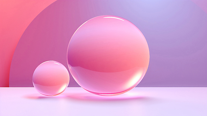 JPG 편집이미지 분홍색 유리 사람없음 그래픽 3D 원형 유리구슬 입체도형 홀로그램 편집3D AI컴퓨터그래픽 AI콘텐츠 도형 컬러 재질 구슬 입체 디지털합성 파일형식