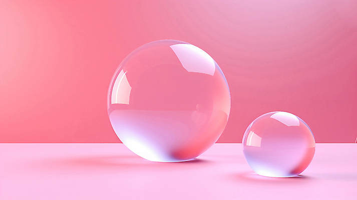 JPG 편집이미지 분홍색 유리 사람없음 그래픽 3D 원형 유리구슬 입체도형 홀로그램 편집3D AI컴퓨터그래픽 AI콘텐츠 도형 컬러 재질 구슬 입체 디지털합성 파일형식