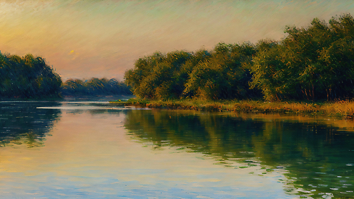 JPG 나무 편집이미지 호수 물결 자연 하늘 풍경 사람없음 반사 일몰 표현 물가 풀 디지털합성 그림 질감 유화 편집실사 식물 미술 노을 CG 생태계 파일형식