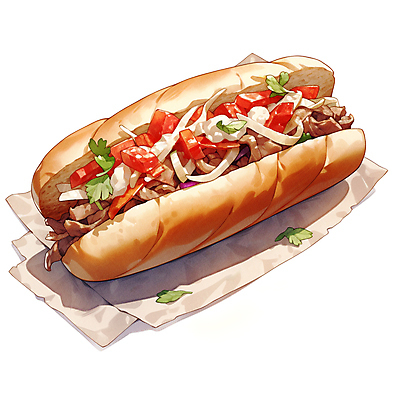 JPG 빵 토마토 채소 일러스트 샌드위치 육류 사람없음 냅킨 국내일러스트 AI일러스트 AI콘텐츠 음식 식재료 파일형식