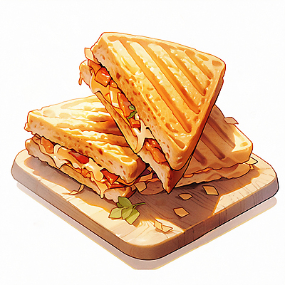 JPG 빵 잎 일러스트 치즈 샌드위치 사람없음 쌓기 햄 나무쟁반 국내일러스트 AI일러스트 AI콘텐츠 식물 음식 모션 유제품 쟁반 육류 목재 파일형식