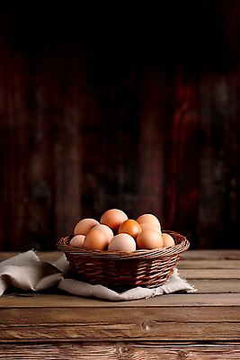 JPG 편집이미지 사람없음 계란 천 담기 라탄바구니 편집실사 AI포토 AI콘텐츠 모션 바구니 알 직물 CG 파일형식