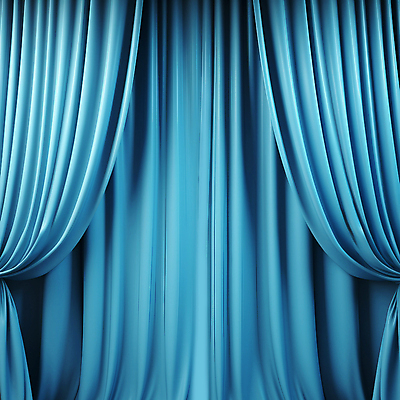 JPG 편집이미지 하늘색 사람없음 커튼 주름 천 디지털합성 질감 카피스페이스 편집소스 편집실사 AI포토 AI콘텐츠 파란색 공백 직물 CG 파일형식