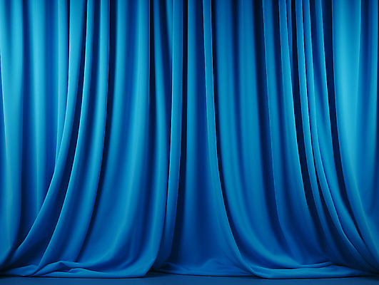 JPG 편집이미지 사람없음 파란색 커튼 주름 천 디지털합성 질감 카피스페이스 편집소스 편집실사 AI포토 AI콘텐츠 컬러 공백 직물 CG 파일형식